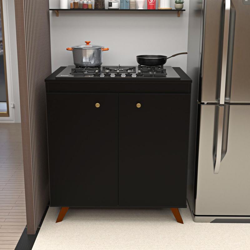 Balcão Cooktop Auxiliar Cozinha 2 Portas 90x70cm NetMobil - Outros